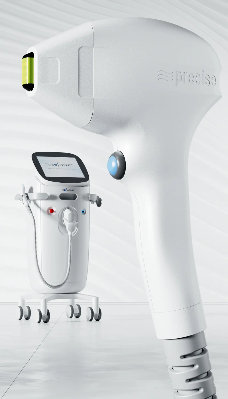 索夫波星輝探頭縮小為3排能量柱，更貼合眼周、唇周等細緻區域，精準改善細紋與下垂，打造局部拉提亮眼效果。
