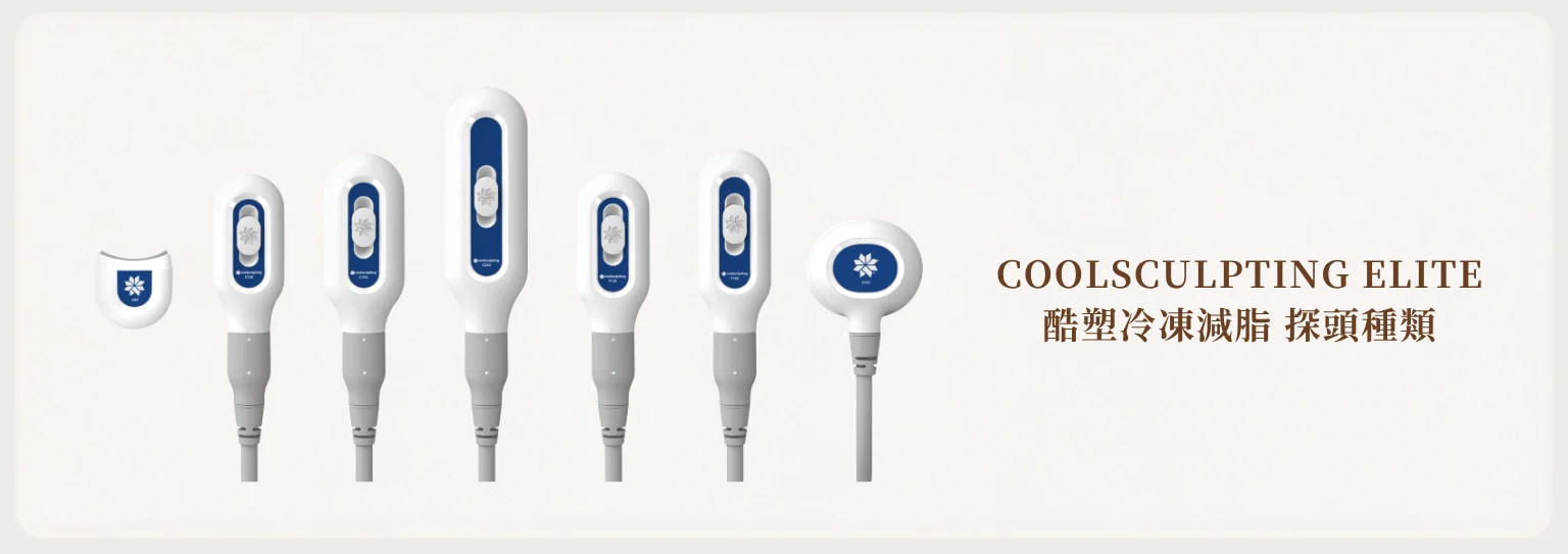 CoolSculpting Elite 冷凍減脂探頭種類與不同身體部位體態雕塑應用